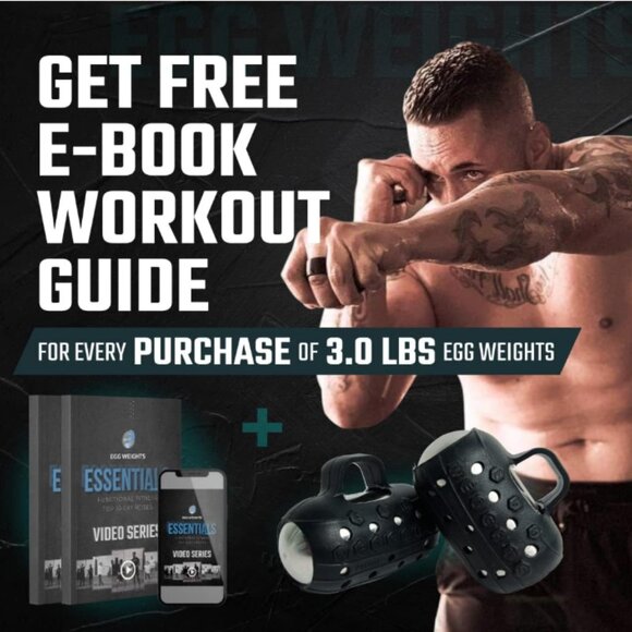 Egg Weights Cardio Max 1.5LB Each Handheld Weight - Set of 2 - Black - NEW - Picture 5 of 5